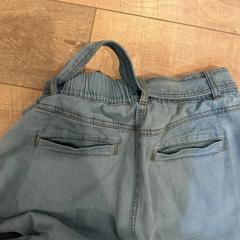 LOFT Light Blue Wide-Leg Pants - Picture 10 of 10